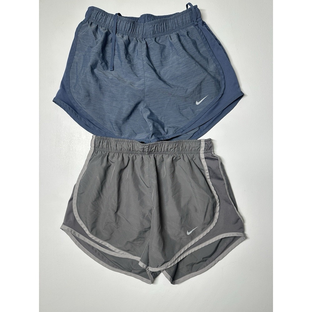 Two Pair Nike Dri-Fit Running Shorts Gray and Blue, Sz: S (b46) - Picture 1 of 5